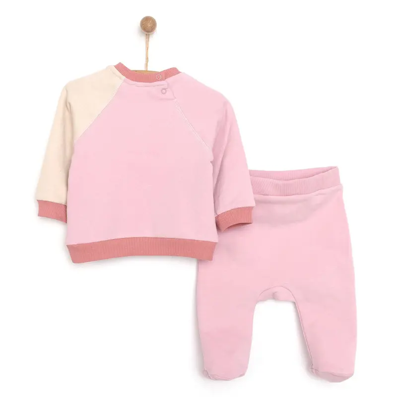 Hellobaby Newborn Colour Block Sweatshirt - Pink 2