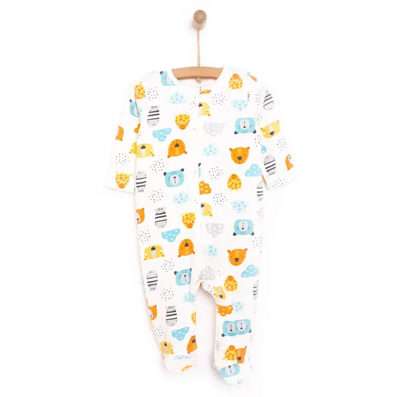 Hellobaby Newborn Footed Jumpsuit - Ecru 1