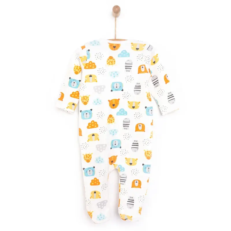 Hellobaby Newborn Footed Jumpsuit - Ecru 2