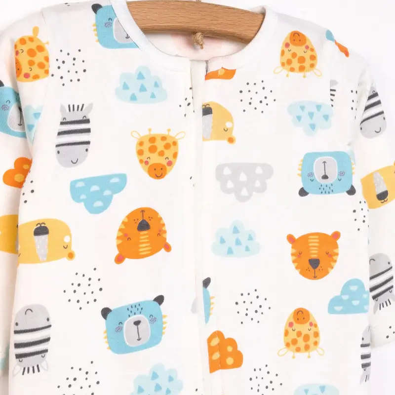 Hellobaby Newborn Footed Jumpsuit - Ecru 3