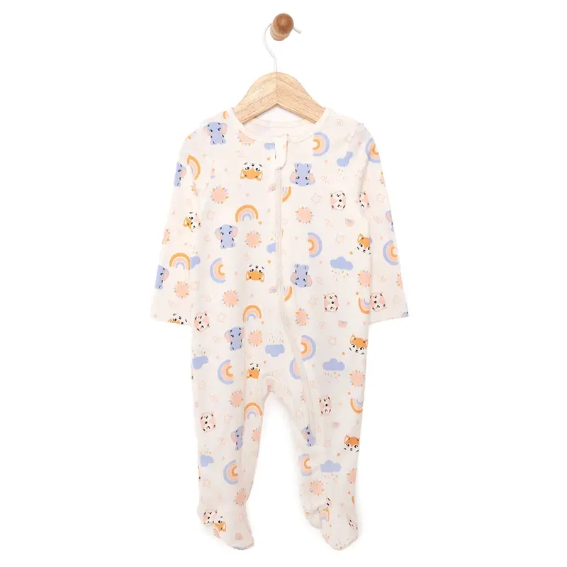 Hellobaby Newborn Girl Footed Jumpsuit - Beige 1