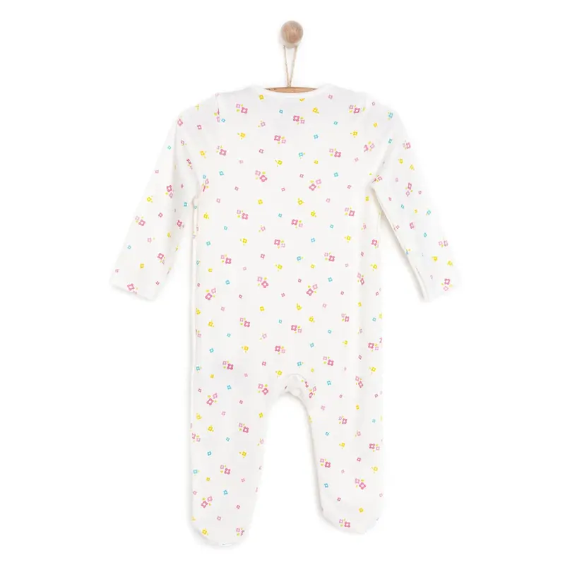 Hellobaby Newborn Girl Footed Jumpsuit - Ecru 2