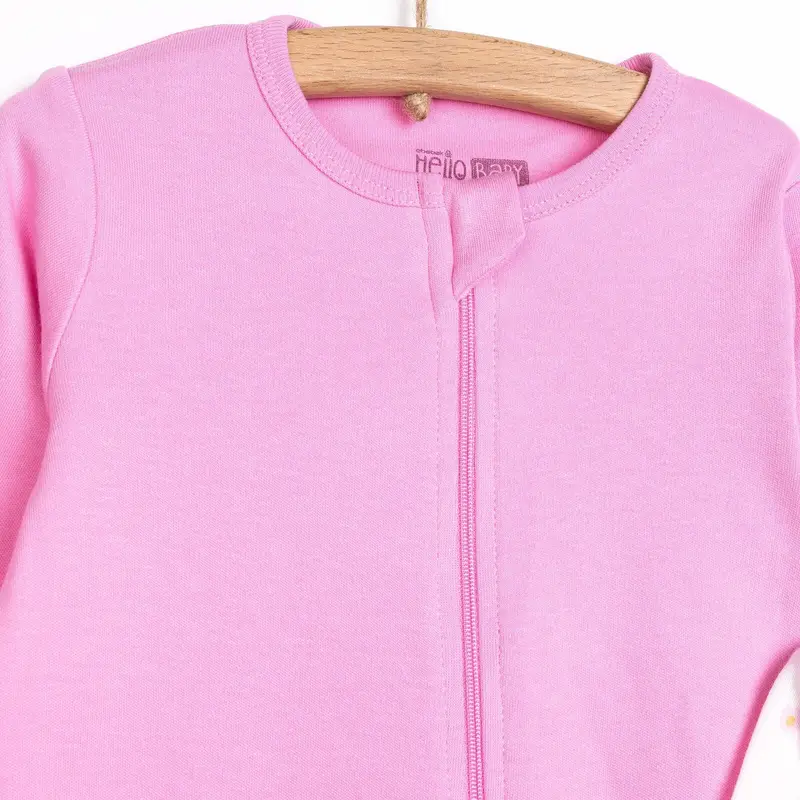 Hellobaby Newborn Girl Footed Jumpsuit - Pink 3