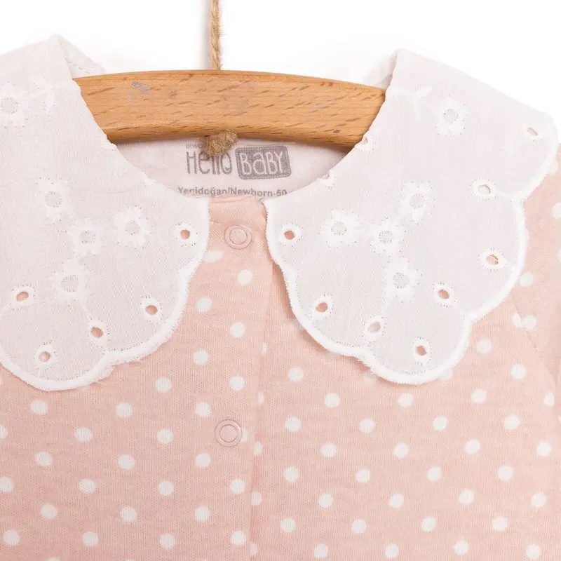 Hellobaby Newborn Girl Footed Jumpsuit - Salmon 4
