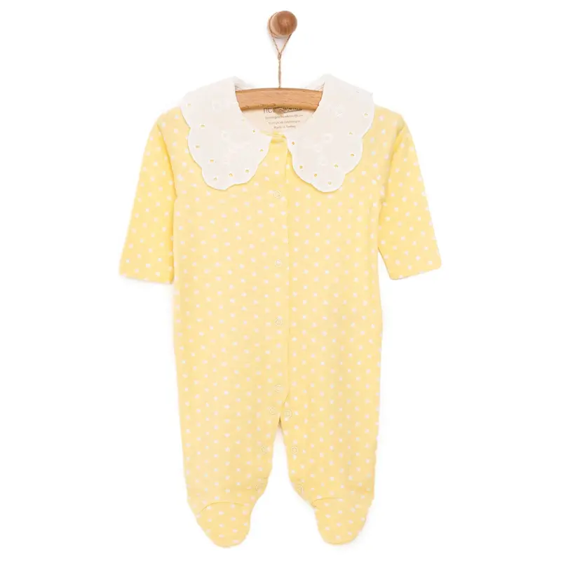 Hellobaby Newborn Girl Footed Jumpsuit - Yellow 1