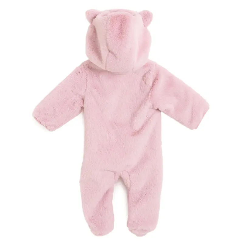Hellobaby Newborn Girl Plush Footed Jumpsuit - Pink 2