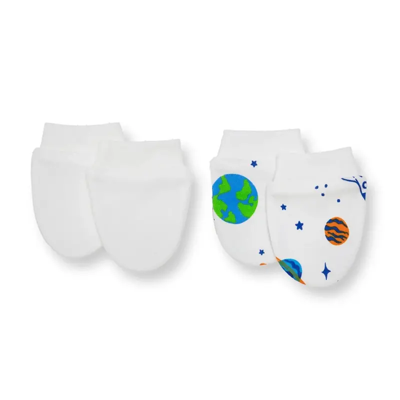 Hellobaby Newborn Mittens - Ecru 1
