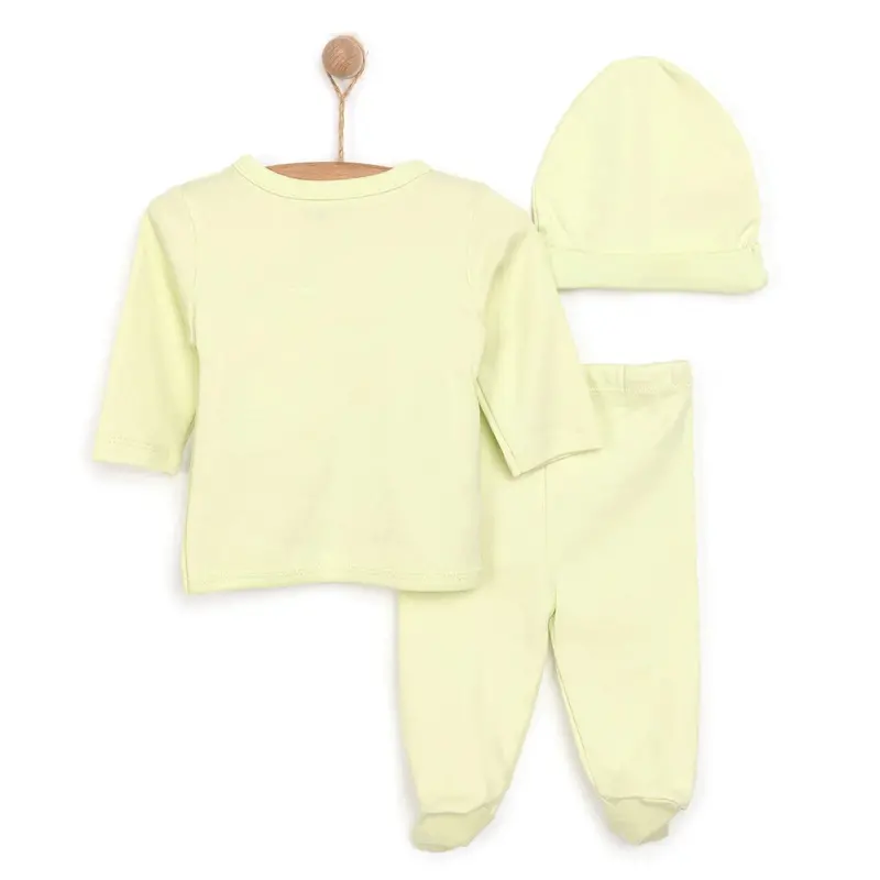 Hellobaby Newborn Organic Wrapover Top-Hat - Green 2