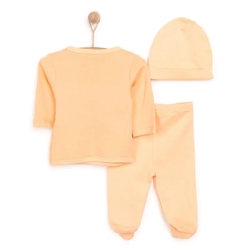 Hellobaby Newborn Organic Wrapover Top-Hat - Orange 2