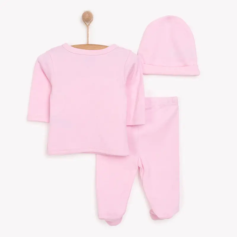 Hellobaby Newborn Organic Wrapover Top-Hat - Pink 2