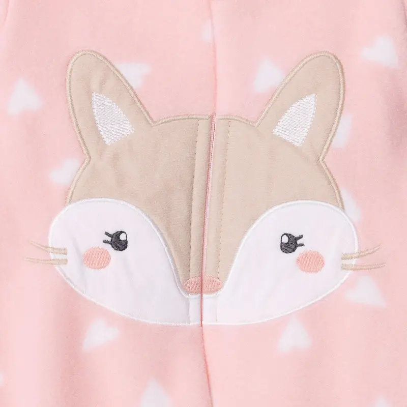 Hellobaby Newborn Polar Footed Jumpsuit - Pink Printed 3