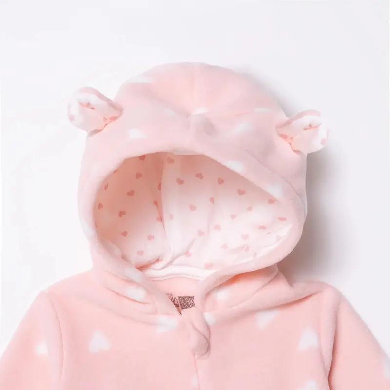 Hellobaby Newborn Polar Footed Jumpsuit - Pink Printed 4