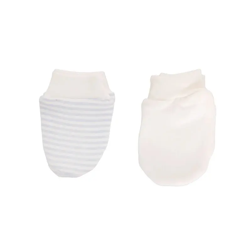 Hellobaby Newborn Striped-Straight Mittens - Blue 1