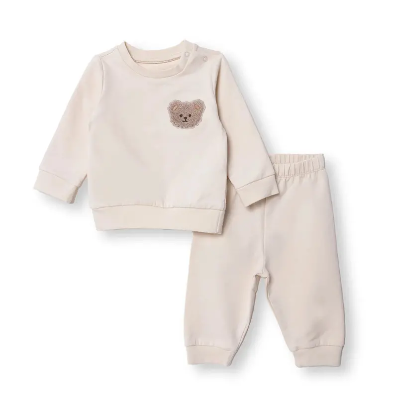 Hellobaby Newborn Sweatshirt-Footless Bottom - Beige 1