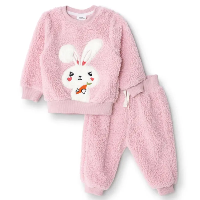 Hellobaby Newborn Sweatshirt-Footless Bottom - Pink 1