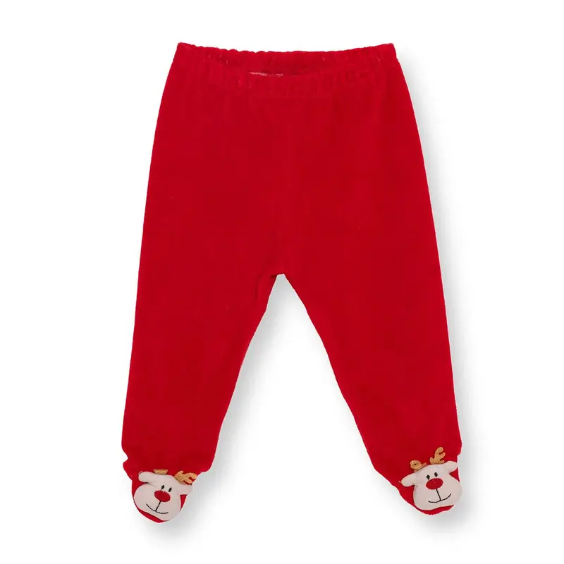 Hellobaby Newborn Velvet Footed Bottom - Red 1