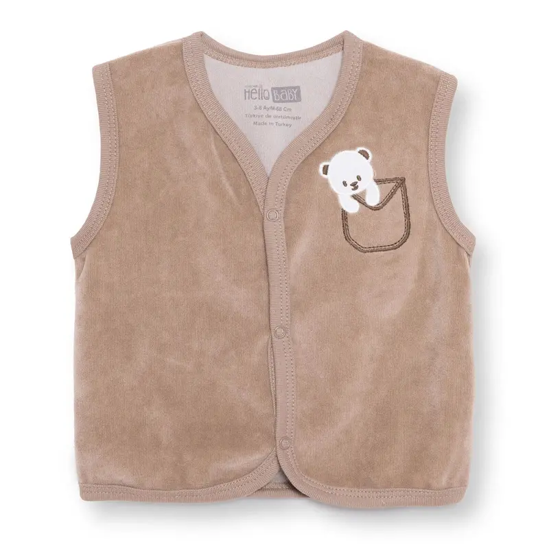 Hellobaby Newborn Vest - Brown 1