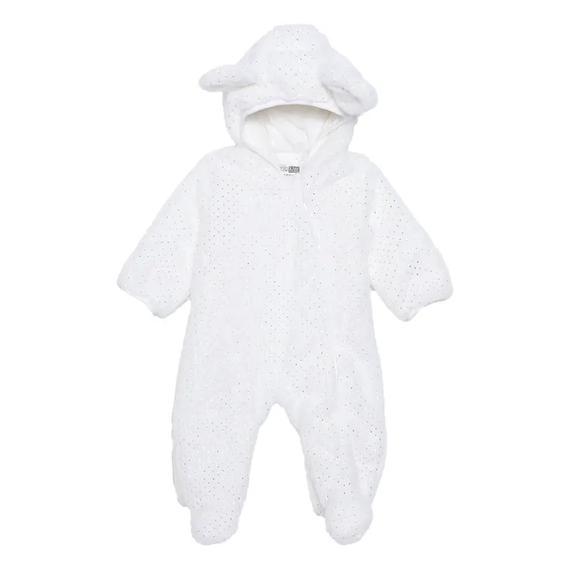 Hellobaby Newborn Welsoft Footed Jumpsuit - Ecru 1