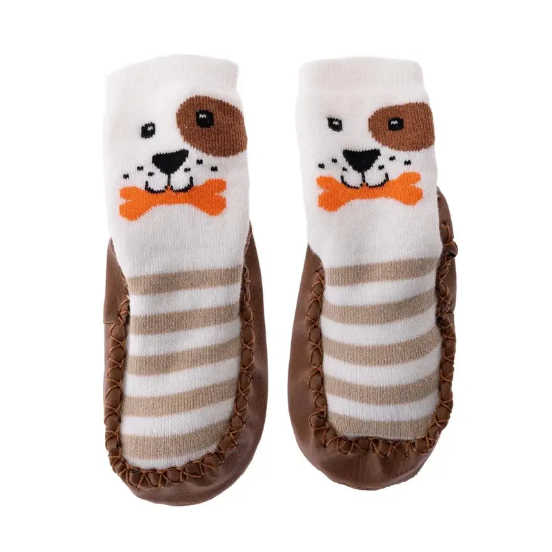 Hellobaby Rattle Socks - Brown 1