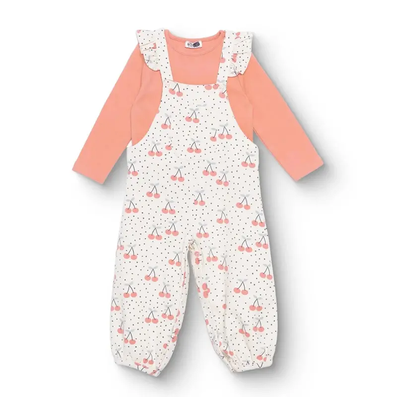 Hellobaby Salopet-Tshirt - Ecru Printed 1