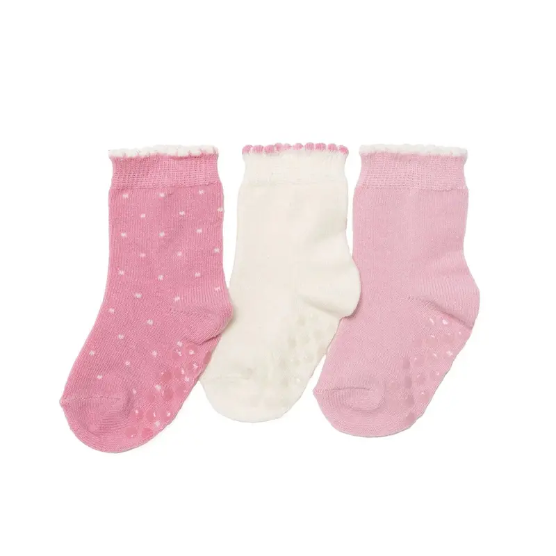 Hellobaby Slipper Socks 3 Pcs - Pink 1