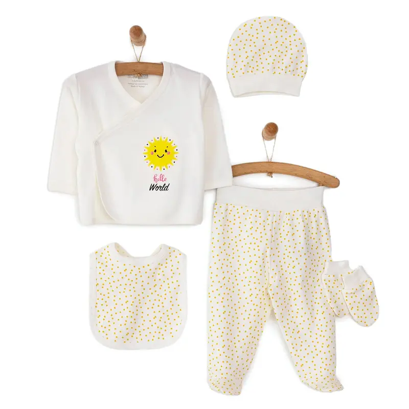 Hellobaby Sunshine 5-Piece Newborn Set - Ecru 1