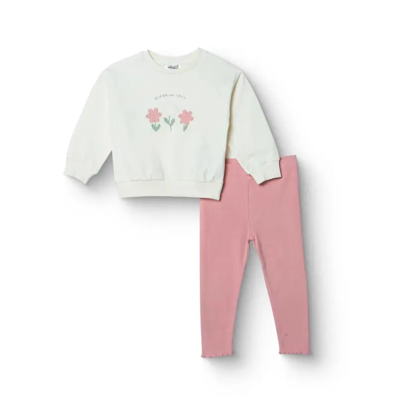 Hellobaby Sweatshirt Leggings - Ecru 1