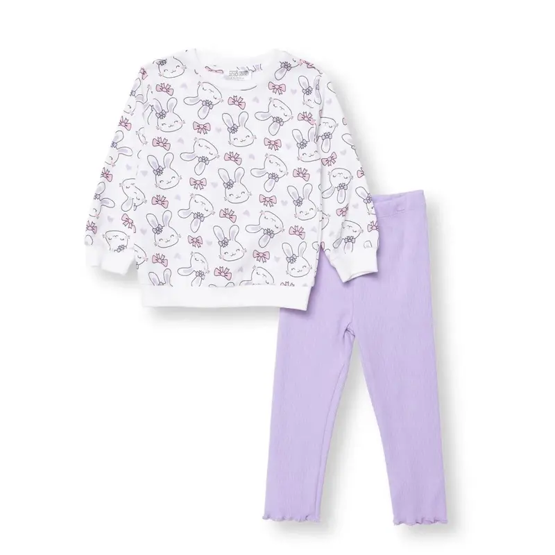 Hellobaby Sweatshirt Leggings - Lilac 1