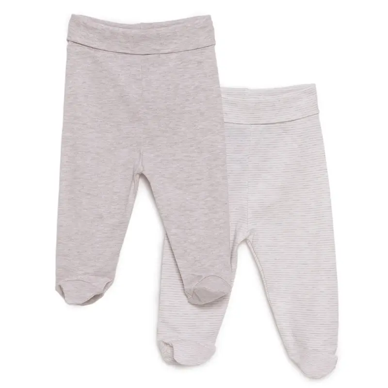 Hellobaby Unisex 2 Piece Footed Bottom - Beige 1