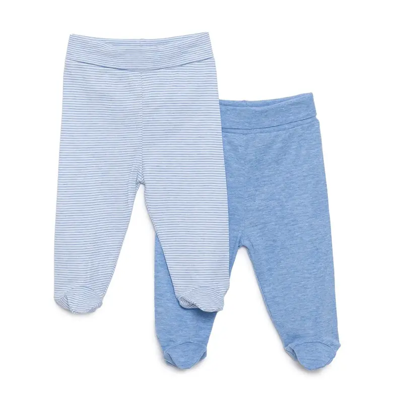 Hellobaby Unisex 2 Piece Footed Bottom - Blue 1