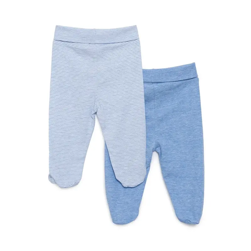 Hellobaby Unisex 2 Piece Footed Bottom - Blue 2