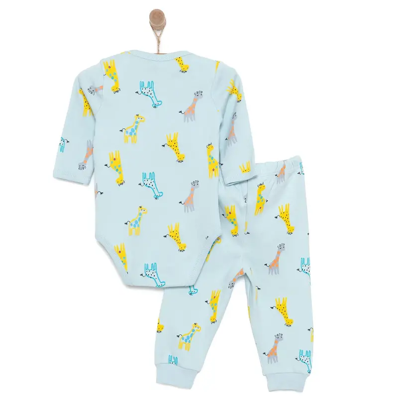 Hellobaby Unisex Body- Footless Bottom - Light Blue 2
