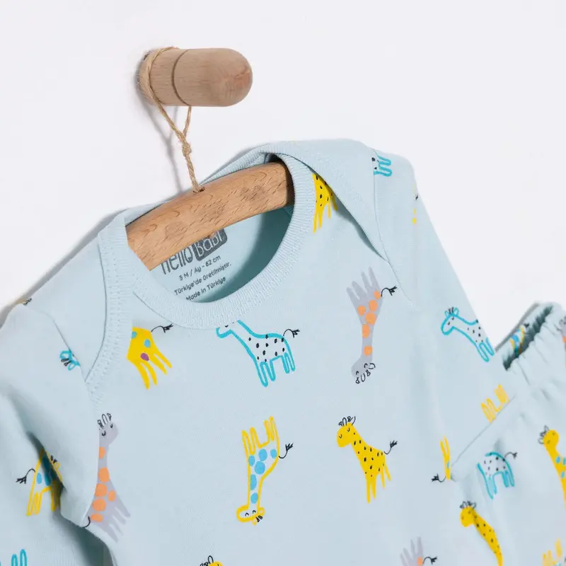 Hellobaby Unisex Body- Footless Bottom - Light Blue 3