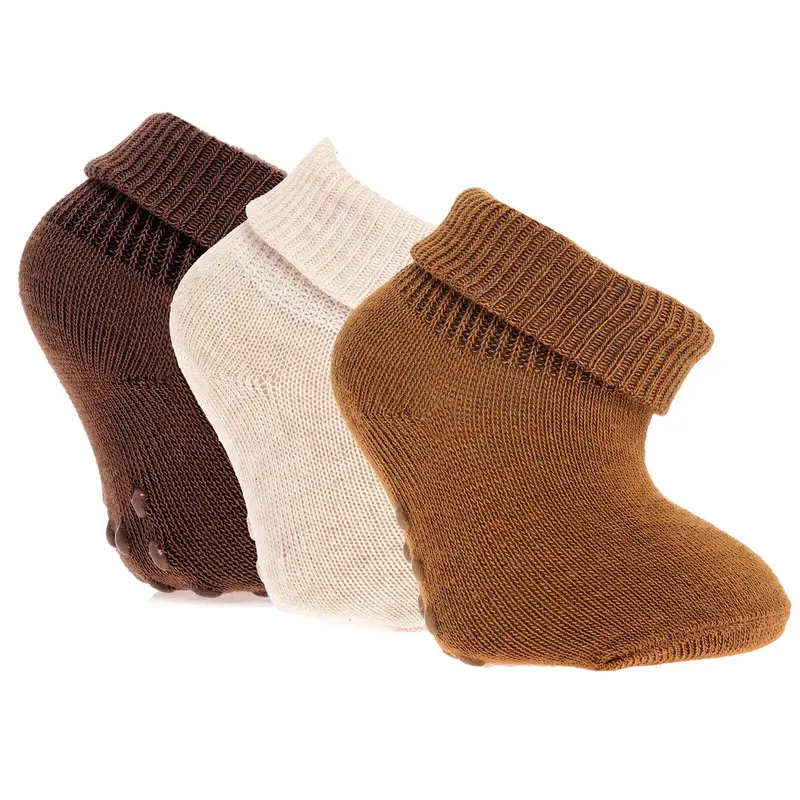 Hellobaby Unisex Pack Of 3 Socks - Beige 1