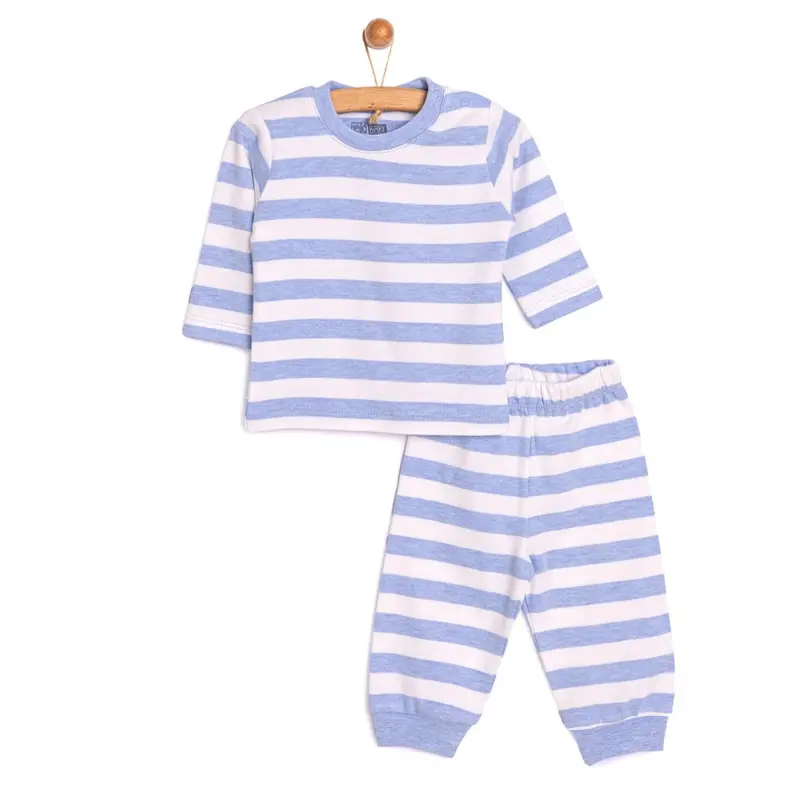 Hellobaby Unisex Sweatshirt-Footless Bottom - Blue 1