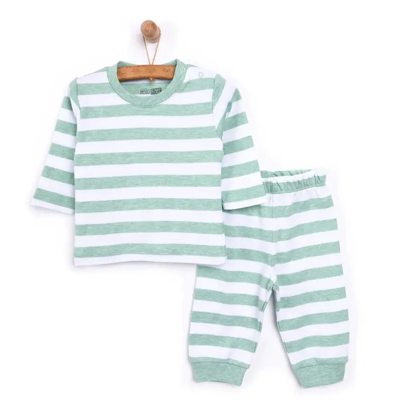Hellobaby Unisex Sweatshirt-Footless Bottom - Green 1