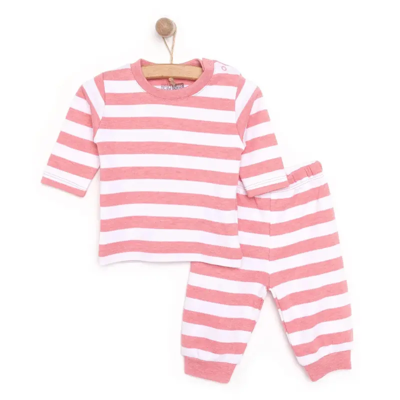 Hellobaby Unisex Sweatshirt-Footless Bottom - Pink 1