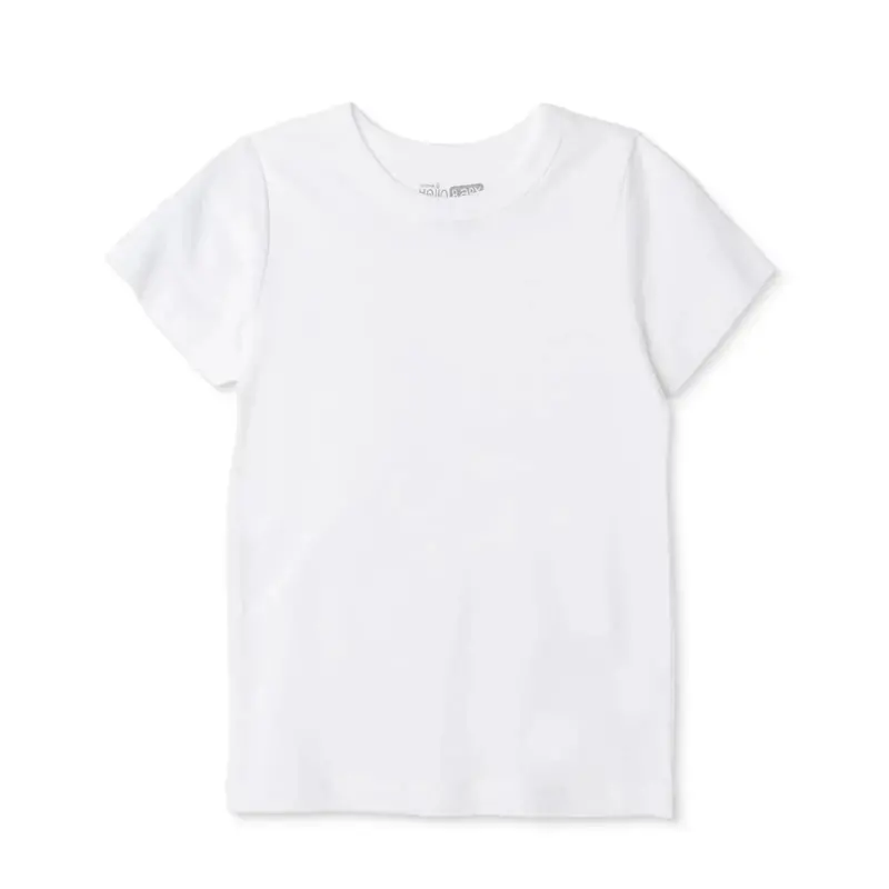 Hellobaby Unisex Undershirt Crew Neck Short Sleeve - White 1