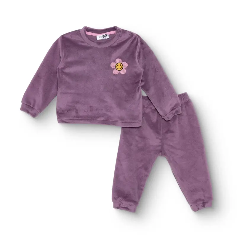 Hellobaby Velvet Pyjamas - Purple 1