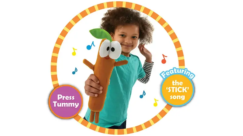 Hey Duggee Fun Singing Sticky Stick Stick Soft Toy 2