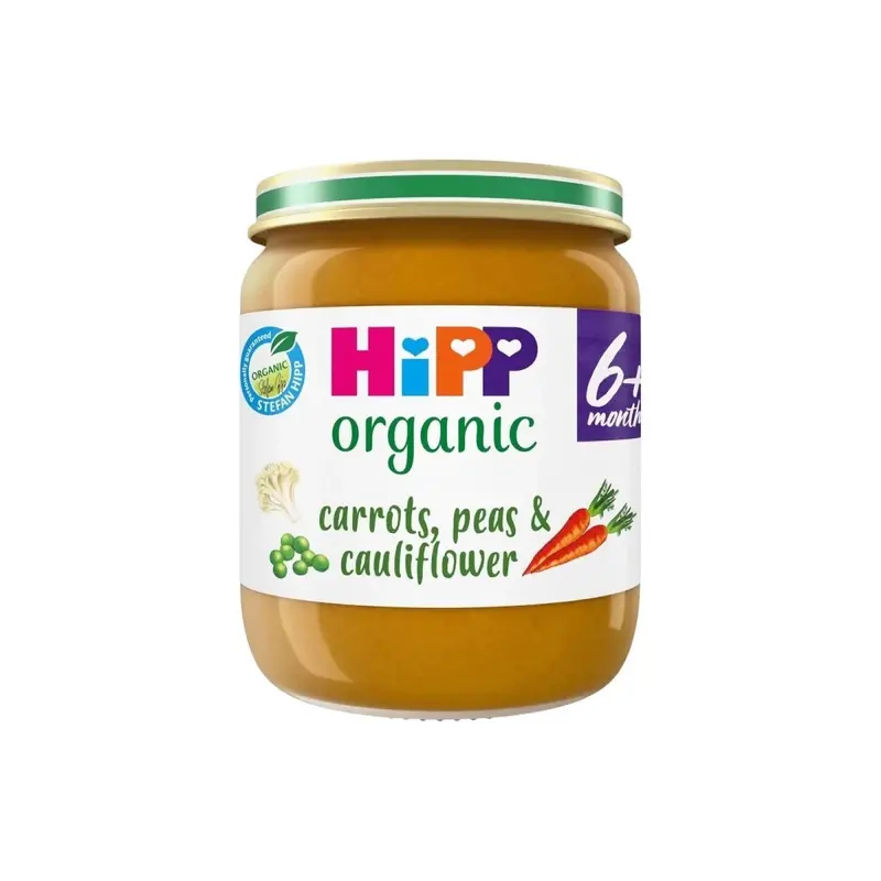 Hipp Organic Carrots Peas & Cauliflower Jar 6+ Months 125G 1