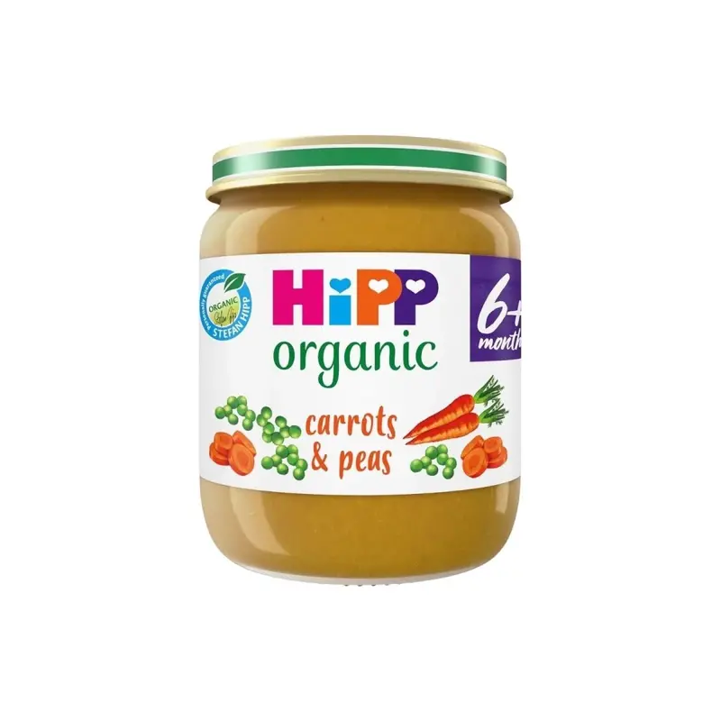 Hipp Organic Carrots & Peas Jar 6+ Months 125G 1