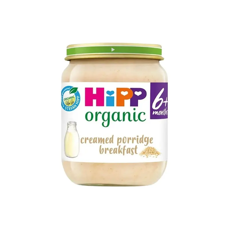 Hipp Organic Creamed Porridge Breakfast Baby Food Jar 6+ Months 125G 1