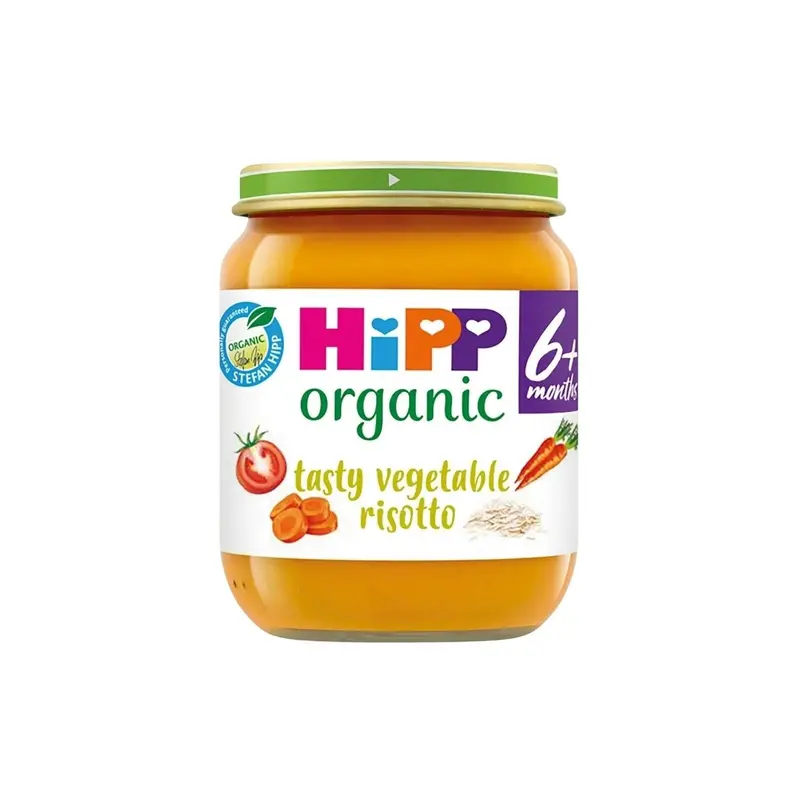 Hipp Organic Tasty Vegetable Risotto Baby Food Jar 6+ Months 125G 1