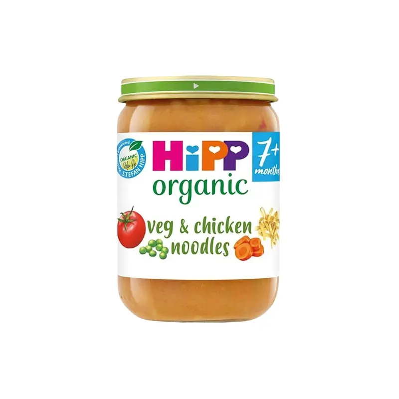Hipp Organic Vegetables & Chicken Noodles Baby Food Jar 7+ Months 190G 1