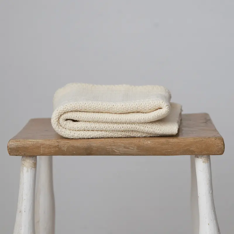 Hippychick Cellular Baby Blanket Almond Cream 1