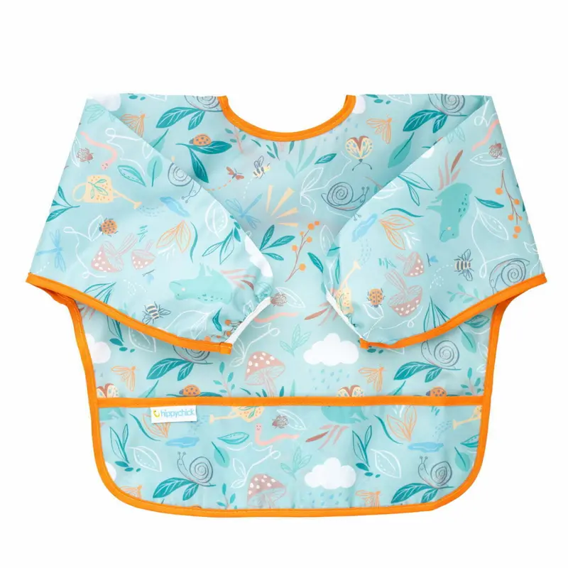 Hippychick Sleeved Bib In English Garden 1