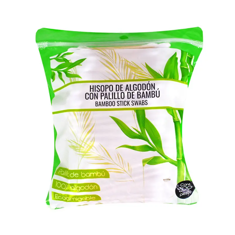 Hisopos De Algodón Palillo De Bambú 300 Piezas 2