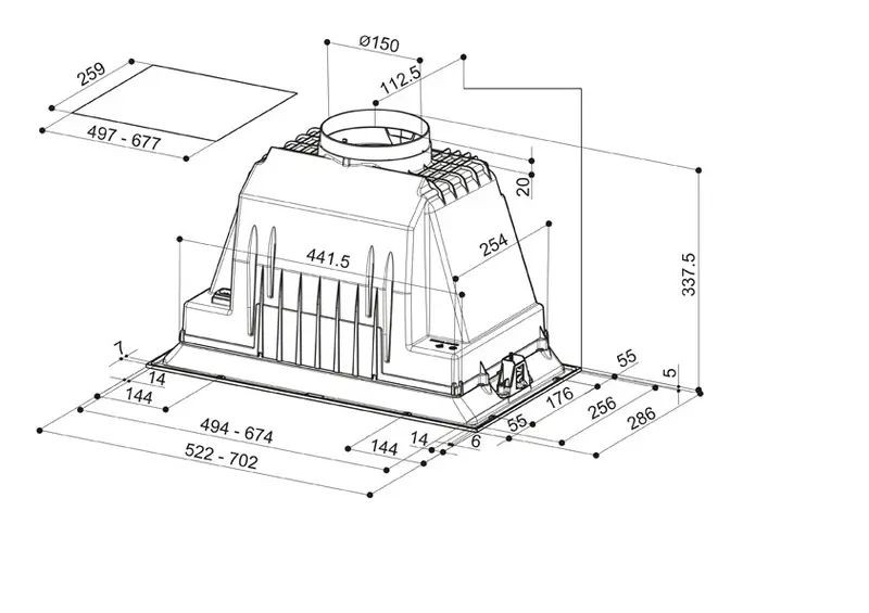 Hood Inka Lux Smart Ev8 X A70/2 1