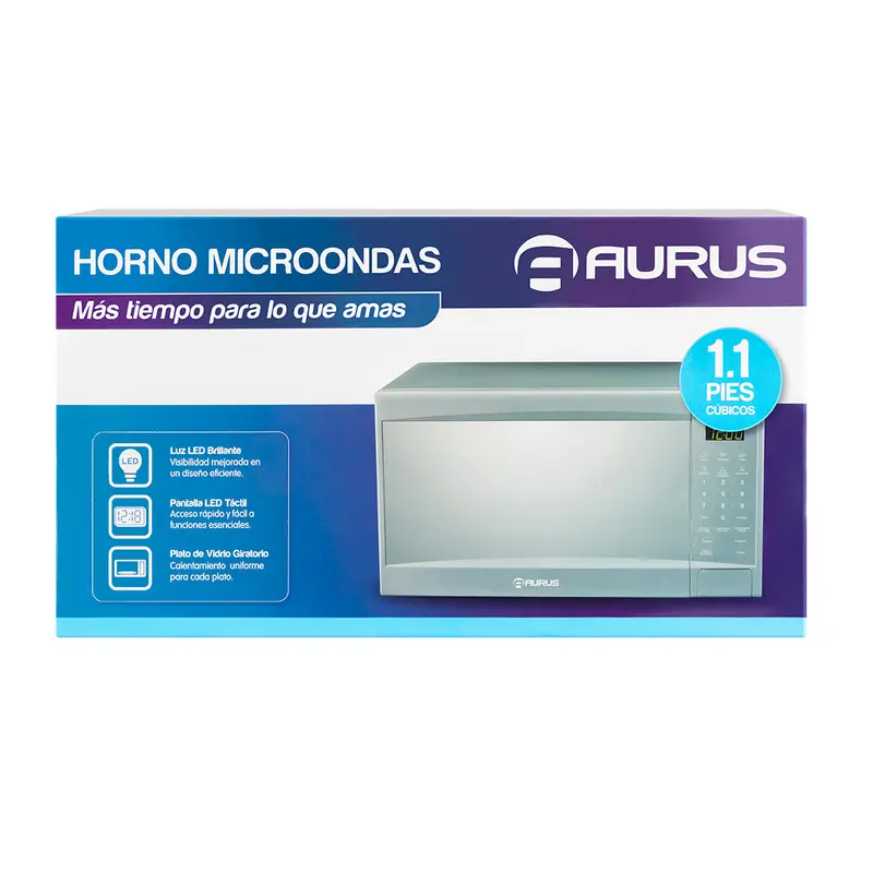 Horno De Microondas Aurus Mod. Amp11gs 1.1 P3 Silver** 2